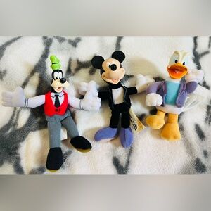 Y2K McDonalds Happy Meal House of Mouse Plush Toys -  Goofy/Mickey/Donald Duck.
